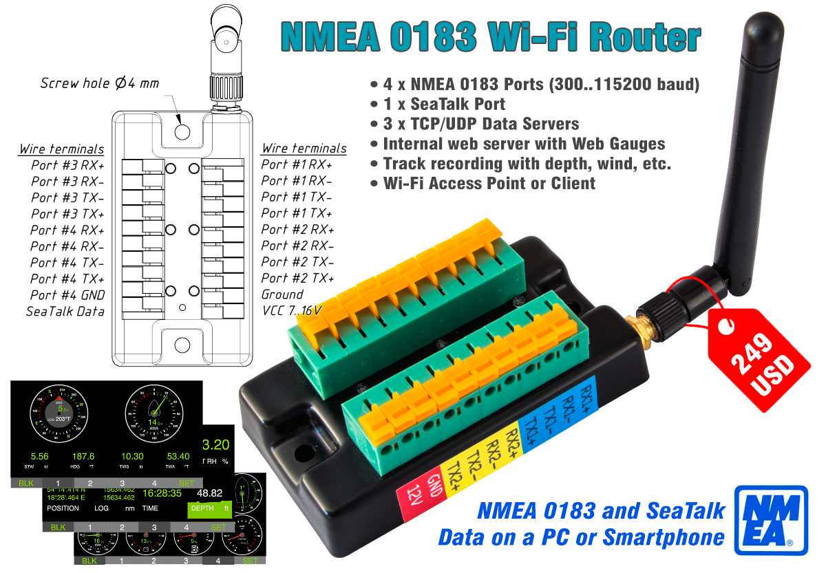 NMEA 0183 Wi-Fi Router: новый маршрутизатор для бортовой сети